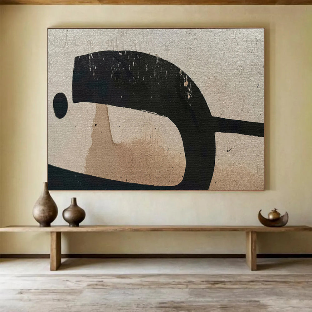 Oversized Hand - Painted Textured Abstract Wall Decor for Hallway & Living Room DKH587