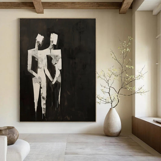 Large-Scale Custom Hand-Painted Abstract Art for Living Room & Hotel LargeART1934