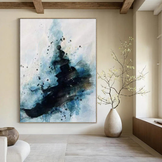 Huge-Scale Hand-Painted Abstract Art for Entryway & Hallway LargeART2306