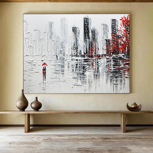 Energetic Large Abstract Canvas for Living Room & Hotel Suite DKH886