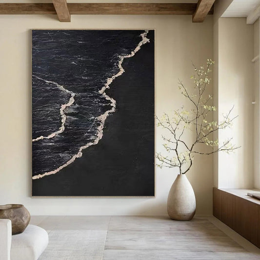 Ethereal Textured Abstract Canvas for Living Room & Hallway DKH0959