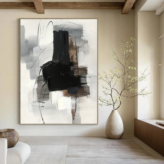 Mysterious Hand - Painted Textured Abstract for Bedroom & Hallway DKH1280