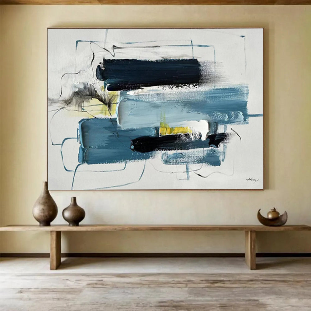 “Stellar Echo” Massive Abstract Painting for Entryway & Office DKH318