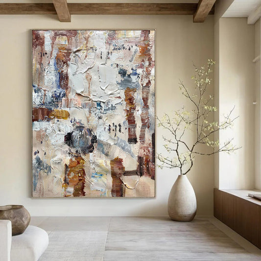 Stimulating Hand - Painted Textured Abstract for Office & Living Room DKH1302