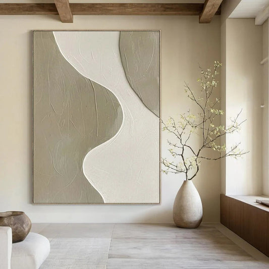 Massive-Sized Hand-Painted Abstract Artwork for Dining Room & Bar LargeART2340