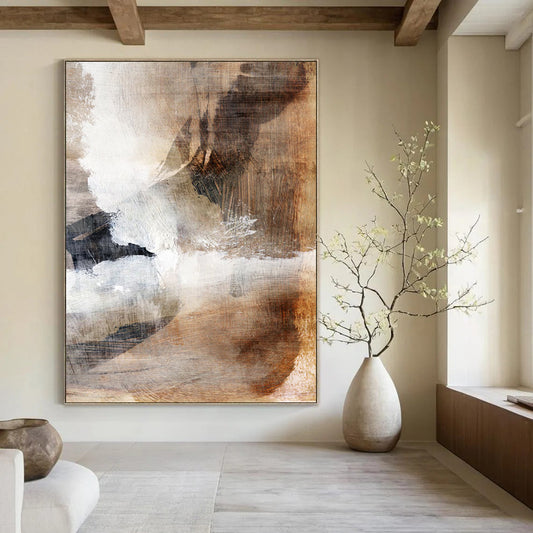 Custom Abstract Paintings: Big Sizes, Handmade Textures for a Cozy Vibe DTP209