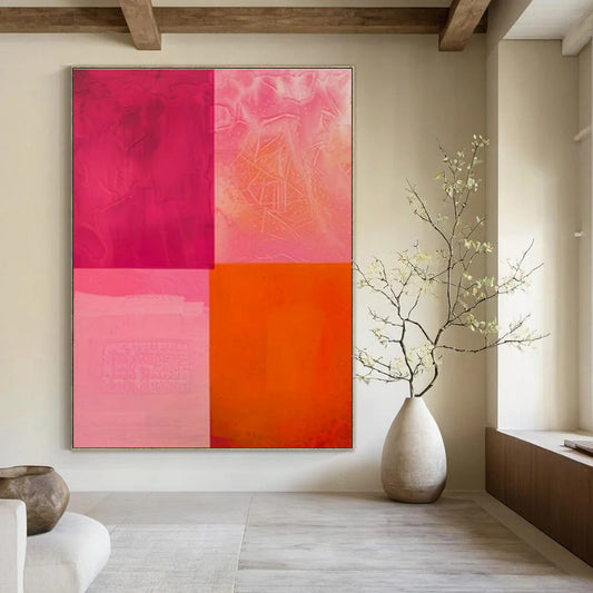 Hand-Painted Bespoke Abstract Canvas for Living Room & Hotel LargeART1479