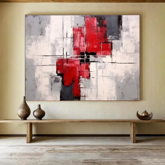 “Graceful Dimensions” Colossal Abstract Wall Art for Bedroom & Hallway DKH269