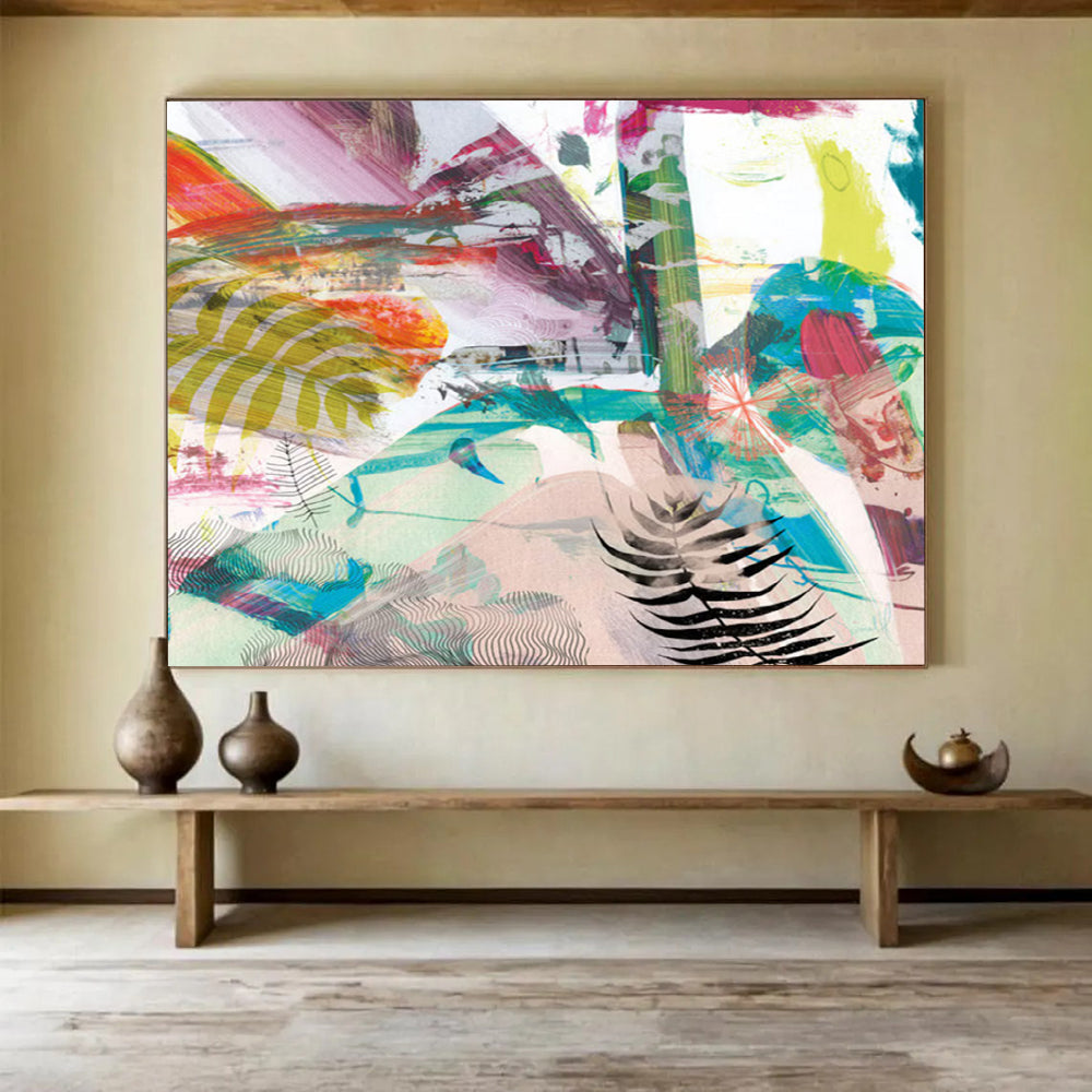 Vibrant Tropical Collage - Lively Dining Room Accent DLZ118