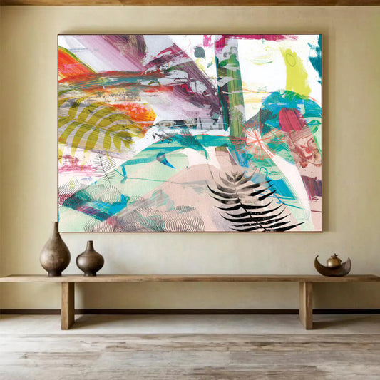 Vibrant Tropical Collage - Lively Dining Room Accent DLZ118