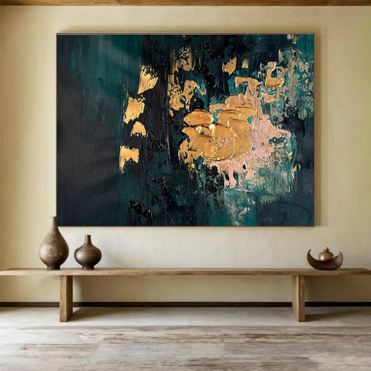 “Dynamic Reflections” Massive Abstract Painting for Entryway & Office DKH262