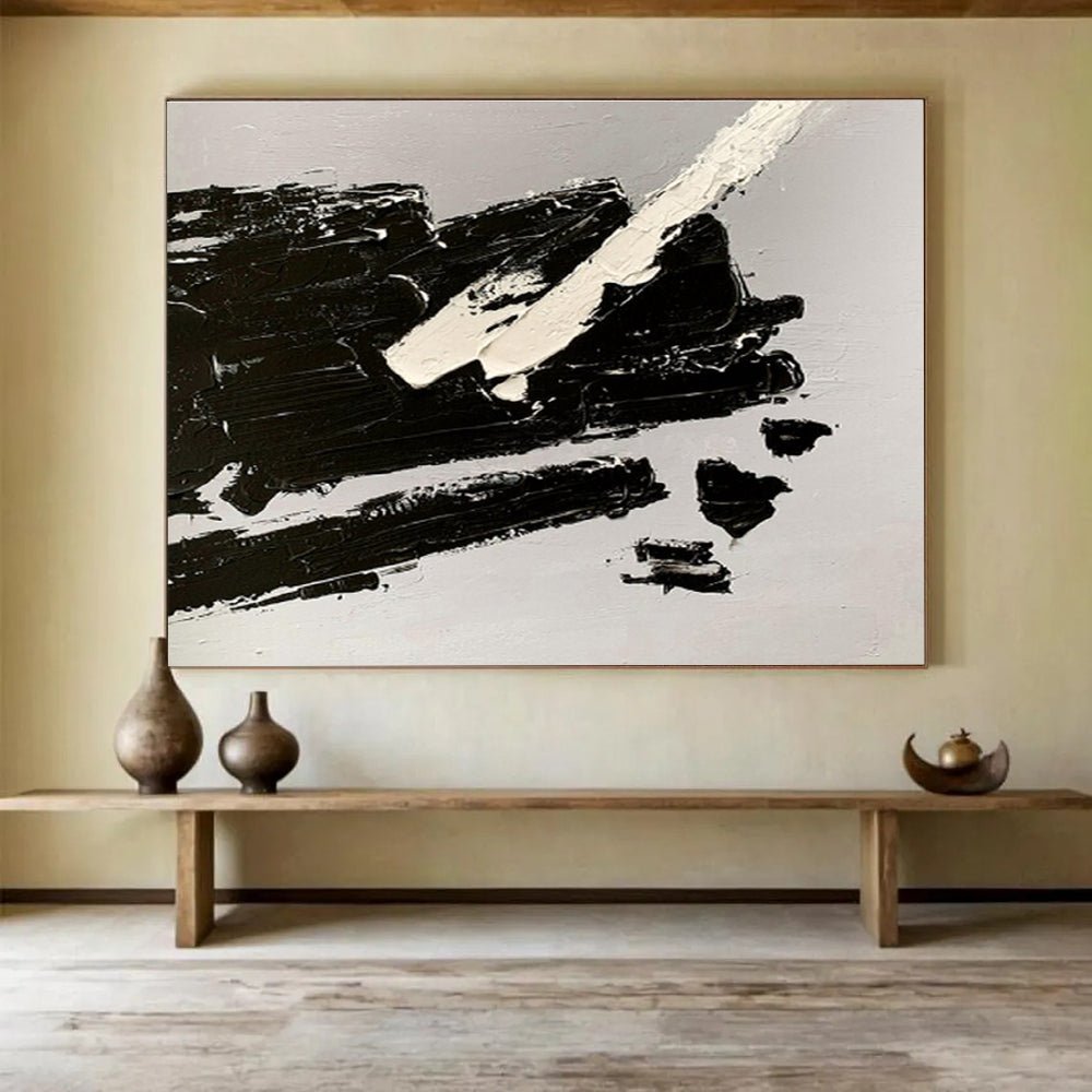 “Elemental Fusion” Oversized Abstract Art for Office & Dining Room DKH284
