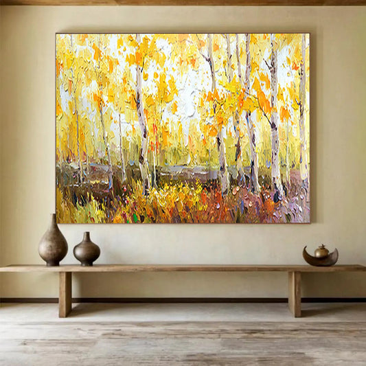 Autumn Birch Forest - Cozy Living Room or Office Art DLZ212