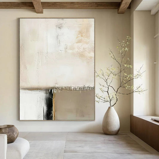 Custom Hand-Painted Abstract Mural for Bedroom & Hotel LargeART1476