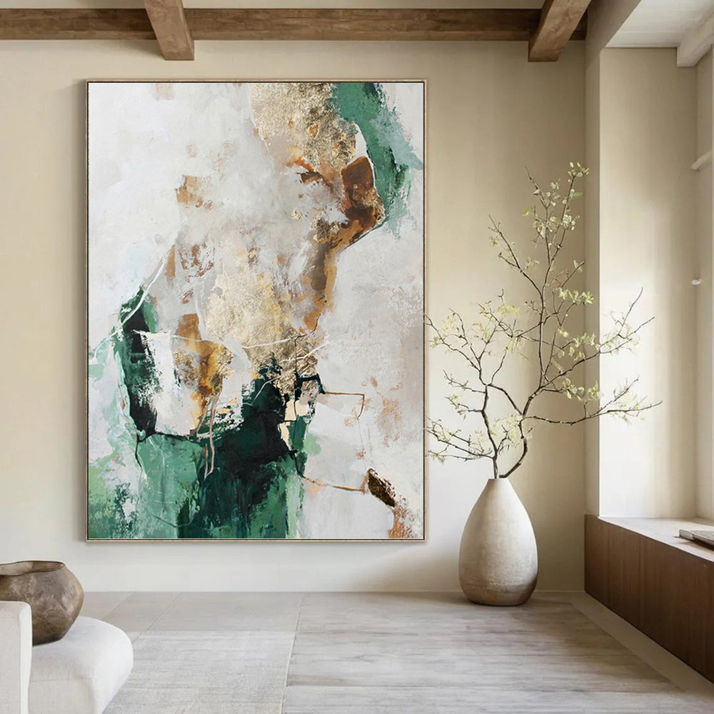 Custom - Designed Hand - Painted Textured Abstract Canvas for Bedroom & Office DKH1008