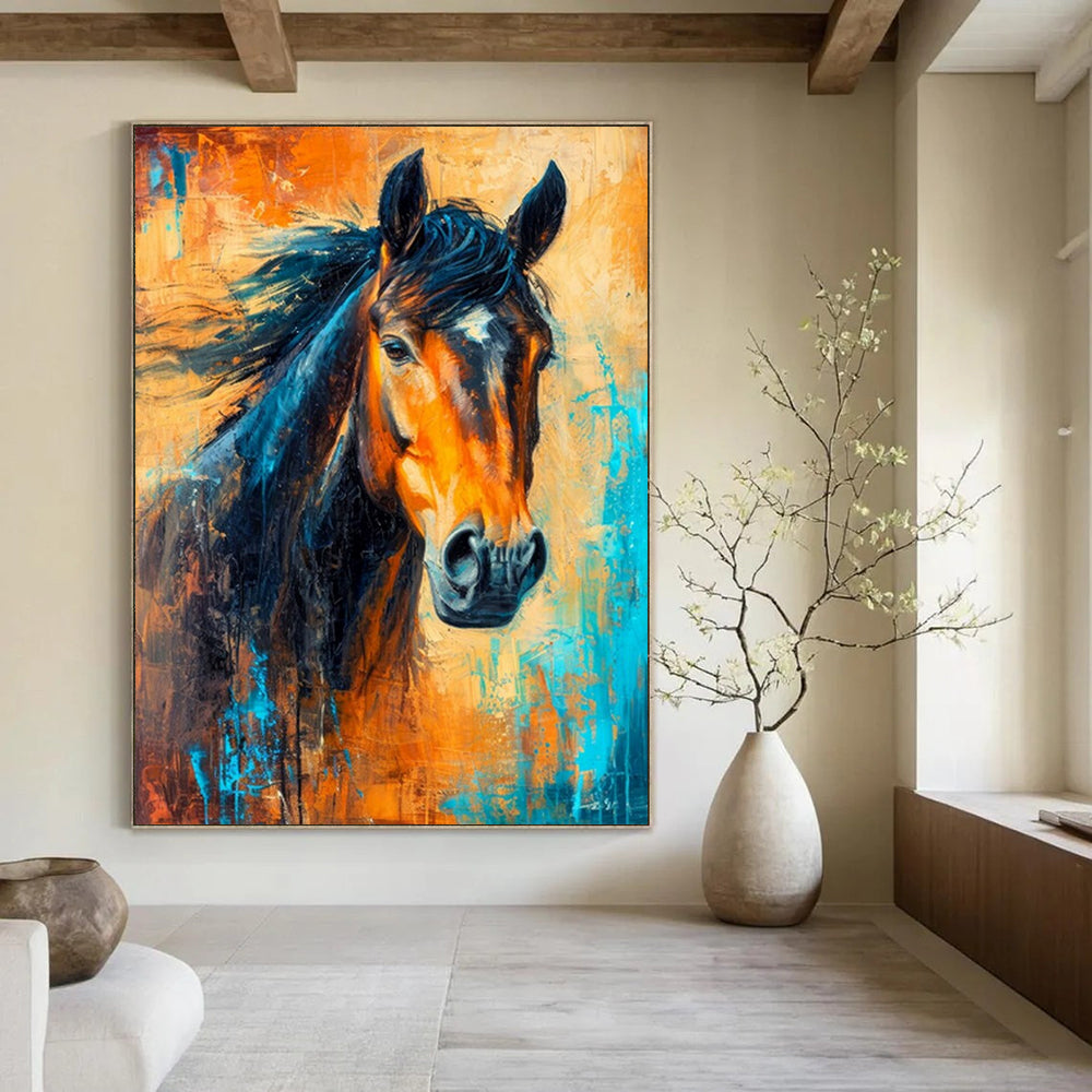 Grandiose Hand-Painted Abstract Art for Bedroom & Study LargeART2210