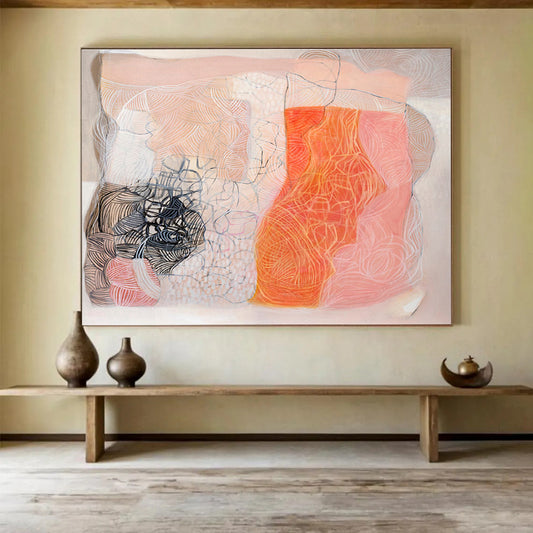 Made - to - Measure Abstract Canvas for Interior Design Project DKH052