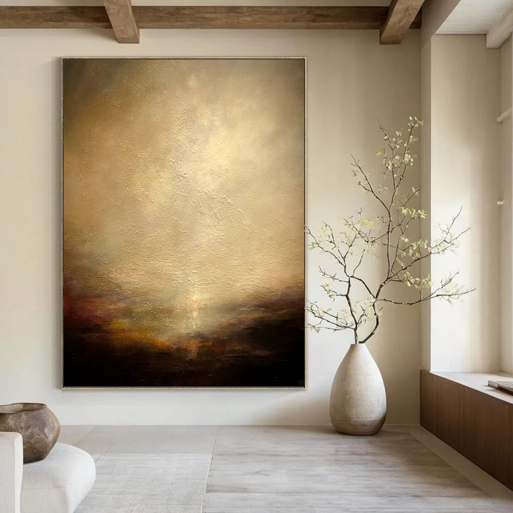 Jumbo - Proportioned Vertical Hand - Painted Textured Custom Abstract Rhapsody, for Office and Hallway DKH1534