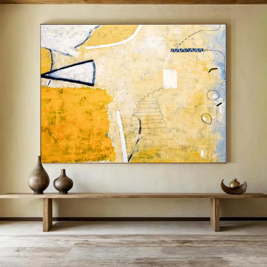 Large - Sized Hand - Painted Abstract Art for Bar & Entryway DKH562