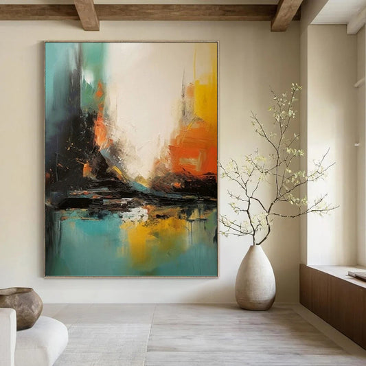 Alluring Textured Abstract Wall Art for Hallway & Entryway DKH0928