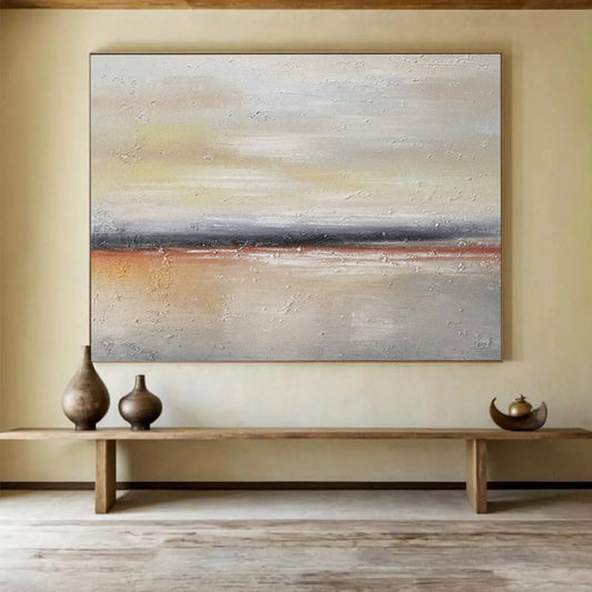 Warm Tones Abstract Landscape - Cozy Living Room Charm DLZ019
