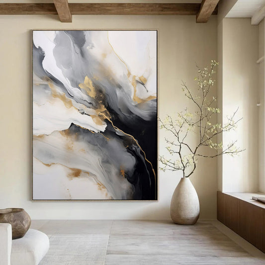 Classic Textured Abstract Wall Art for Dining Room & Library LargeART2066