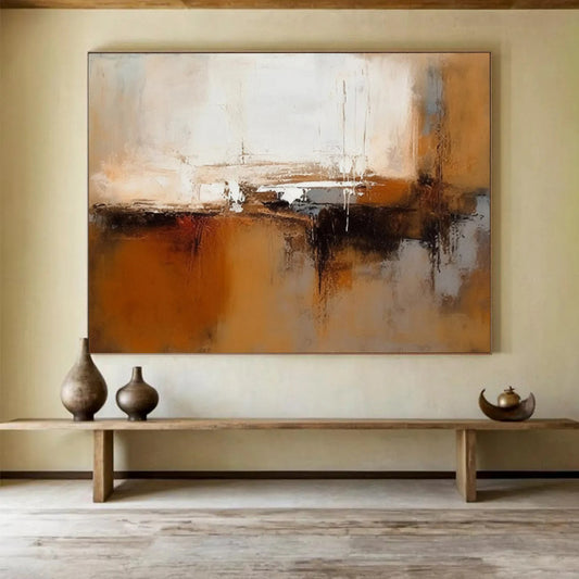 Oversized Hand-Painted Abstract Canvases for Bedroom & Dining Room LargeART1506