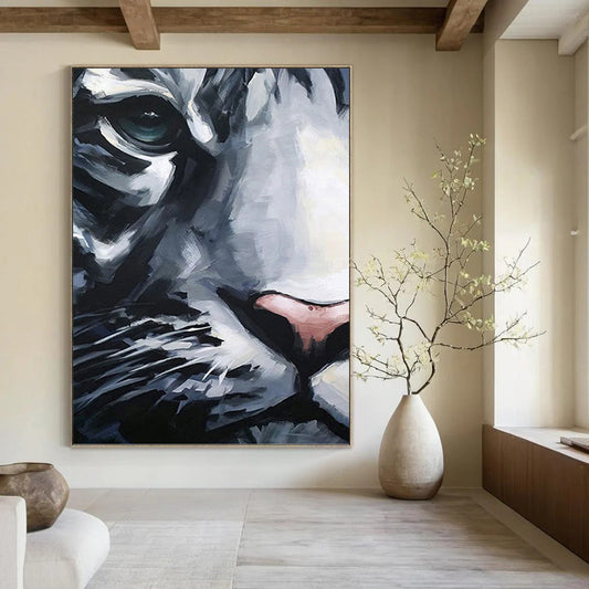 Extra - Large - Scale Hand - Painted Custom Abstract Painting (with Abundant Textures), Suitable for Office and Dining Room DKH1454