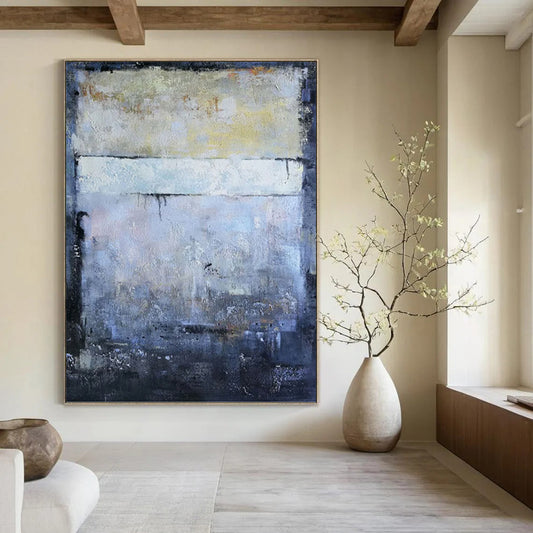 Extended - Extent Vertical Hand - Painted Custom Abstract Rondo (with Unique Textures) for Bar and Hallway DKH1575