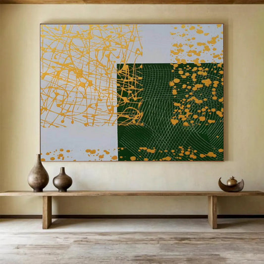 “Mystic Radiance” Giant Abstract Canvas for Bedroom & Entryway DKH307