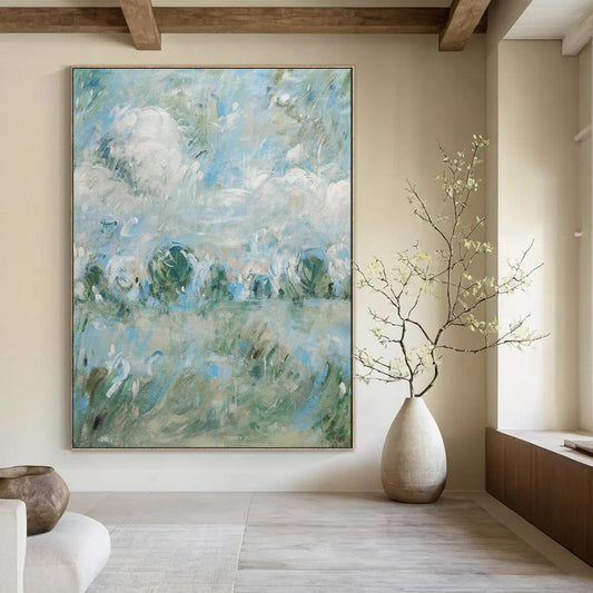 Mystical & Enigmatic Hand-Painted Custom Abstract Painting for Bedroom & Hotel LargeART1982