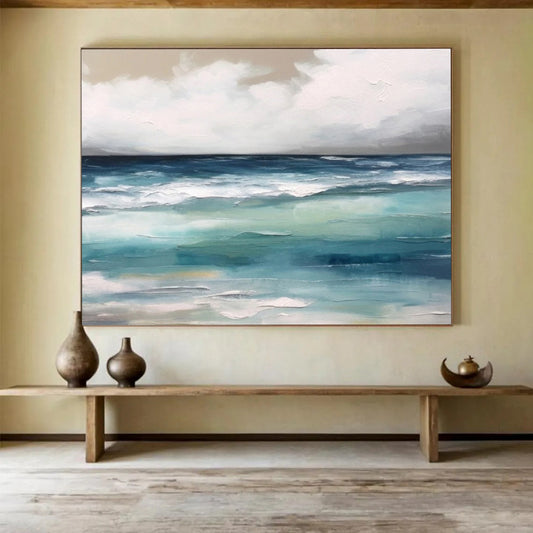 Calm Ocean Waves - Serene Bedroom Wall Art DLZ051