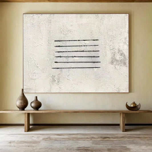 Subtle Line Etching - Minimalist Living Room or Office Art DLZ262