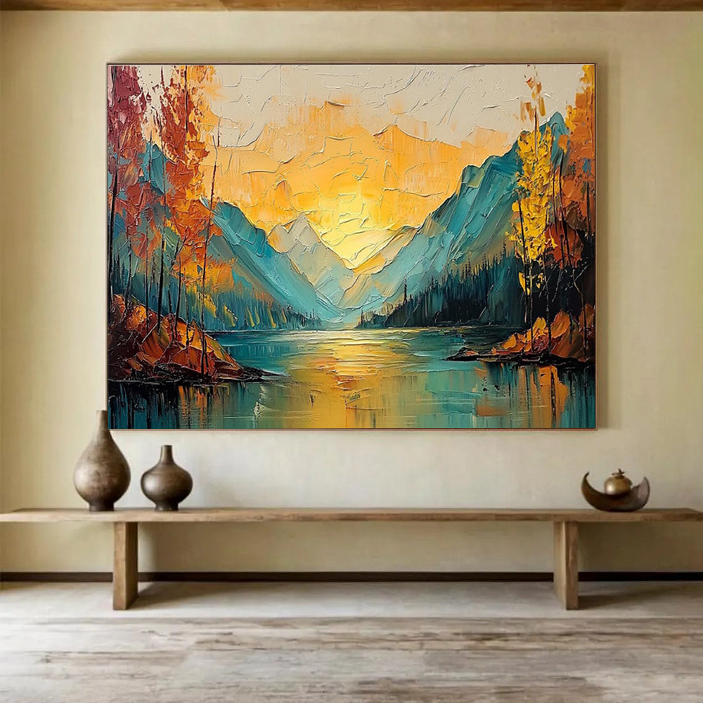 Charming Large Abstract Wall Art with Cozy Textured Patterns for Dining Room & Hotel Suite DKH907