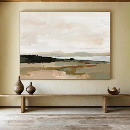 “Dynamic Horizons” Giant Abstract Artwork for Living Room & Dining Room DKH242