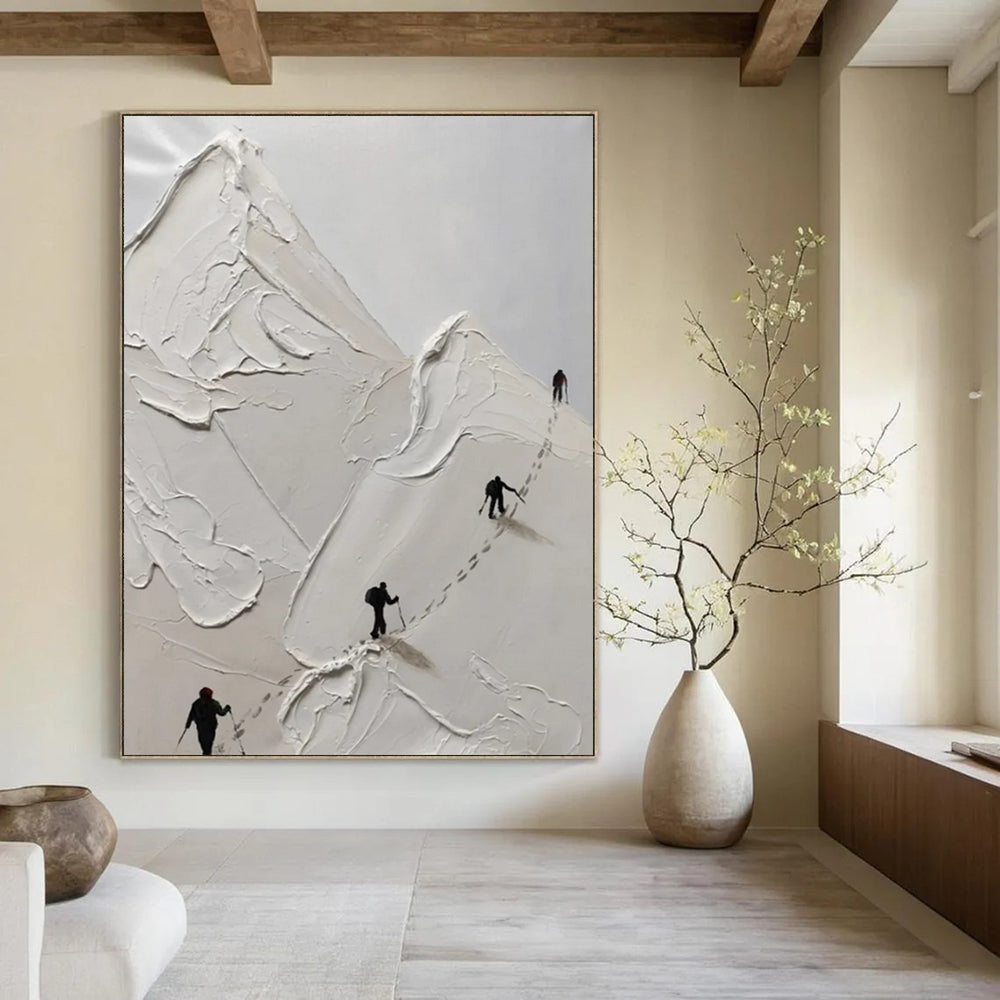 Handmade Large-Scale Abstract Paintings: Textured Beauty for Dining Room & Office DTP317