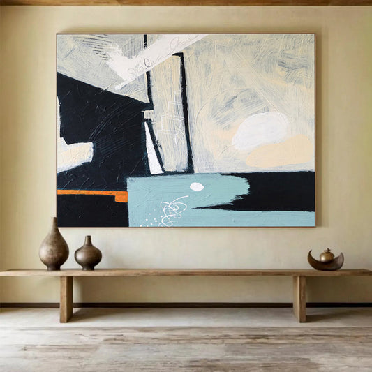 Grand Hand - Painted Abstract Canvas for Office & Hallway DKH546