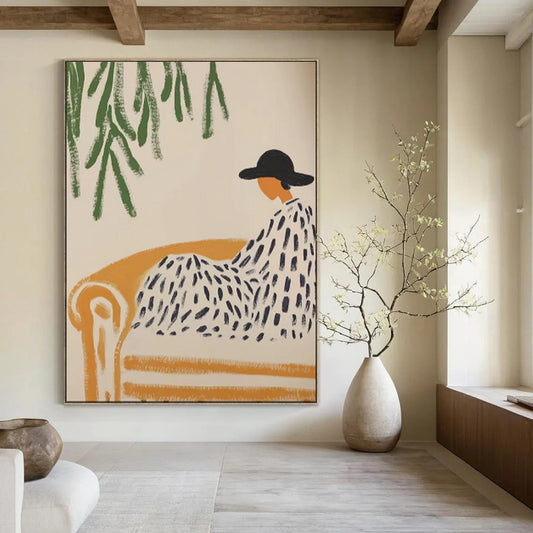 Subtle Textured Abstract Wall Art for Bedroom & Hallway LargeART2047