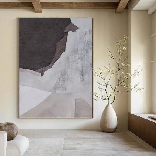 Colossal Hand - Painted Textured Abstract Canvas for Hotel & Entryway DKH1182