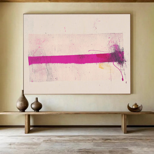 “Pink And Magenta Streak” - Pink, Magenta, Subtle Abstract Painting On Canvas HB0692
