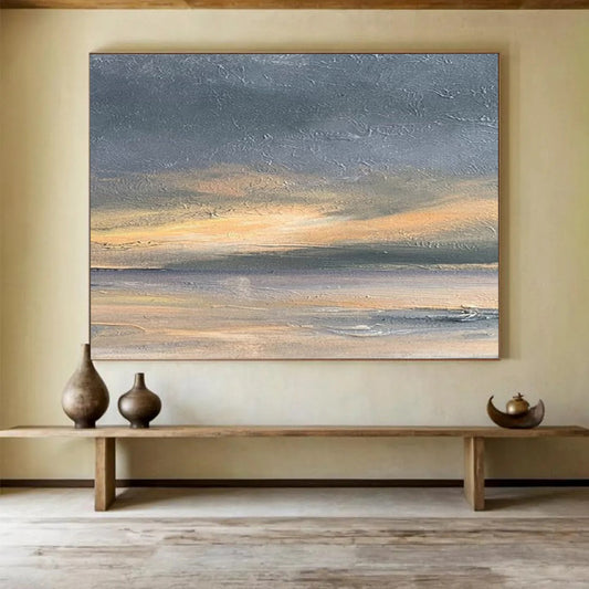 Muted Sunset Landscape Abstract - Calming Office Retreat DLZ016