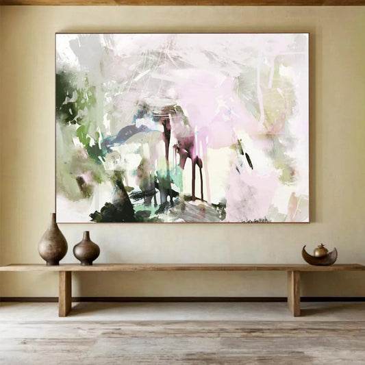 Soft Pastel Abstract - Dreamy Bedroom Wall Art DLZ111