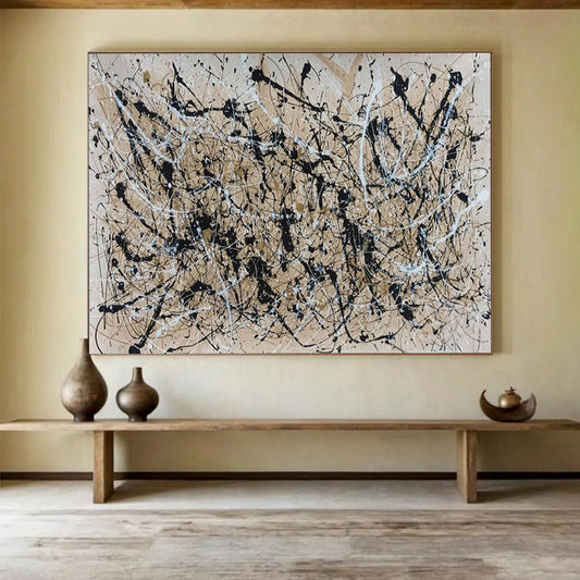Energetic Giant Abstract Mural for Living Room & Office LargeART1588