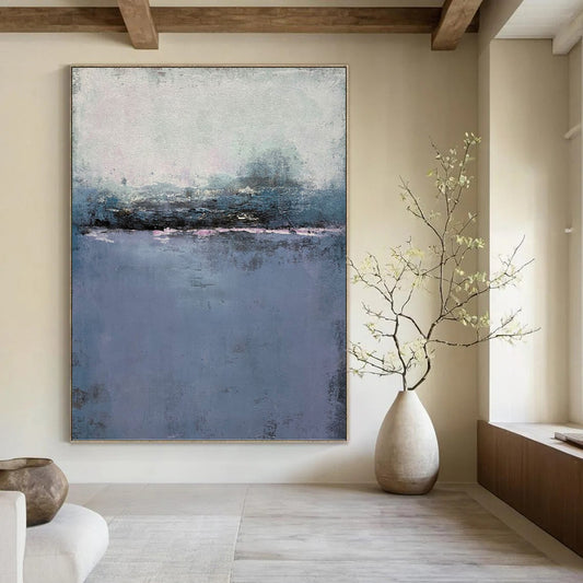 Striking Hand - Painted Textured Abstract Mural for Waiting Room & Lounge Area DKH1224