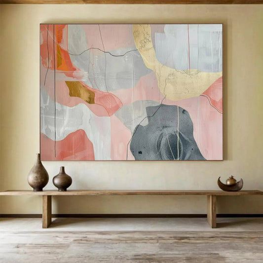 Idyllic Large - Scale Abstract Canvas for Bedroom & Entryway LargeART1761