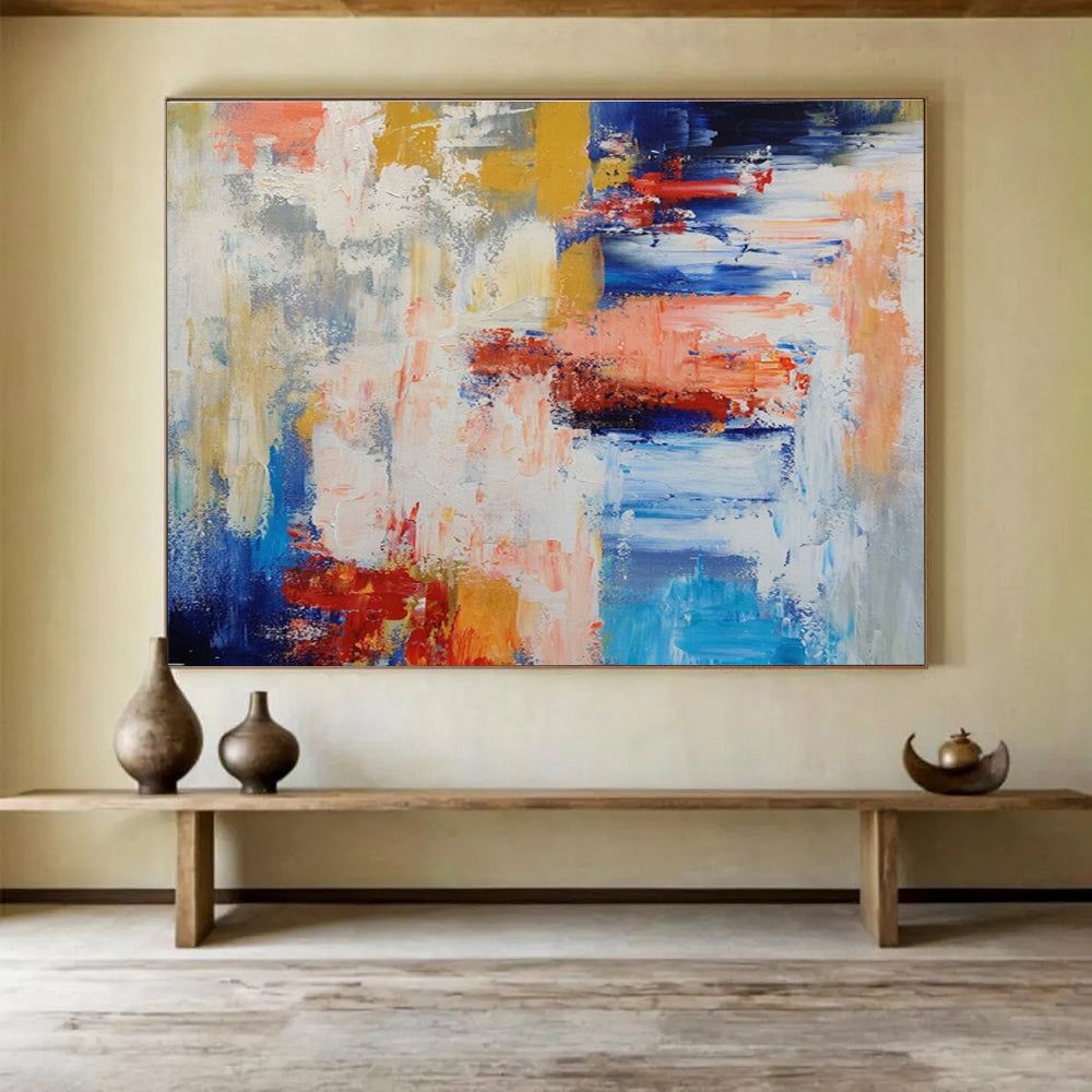 Mysterious & Mesmerizing Hand - Painted Textured Abstract Mural for Entryway & Dining Room DKH646