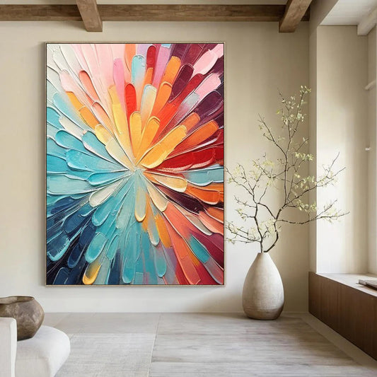 Large Custom Abstract Artworks: Textured Wonders for Bedroom & Entryway DTP288