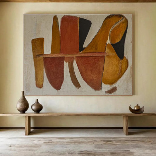 Hand - Made Large - Format Abstract Painting for Living Room & Hallway DKH094