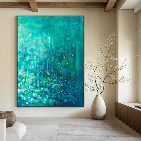 Oversized Custom Hand-Painted Abstract Art for Office & Hotel LargeART1860