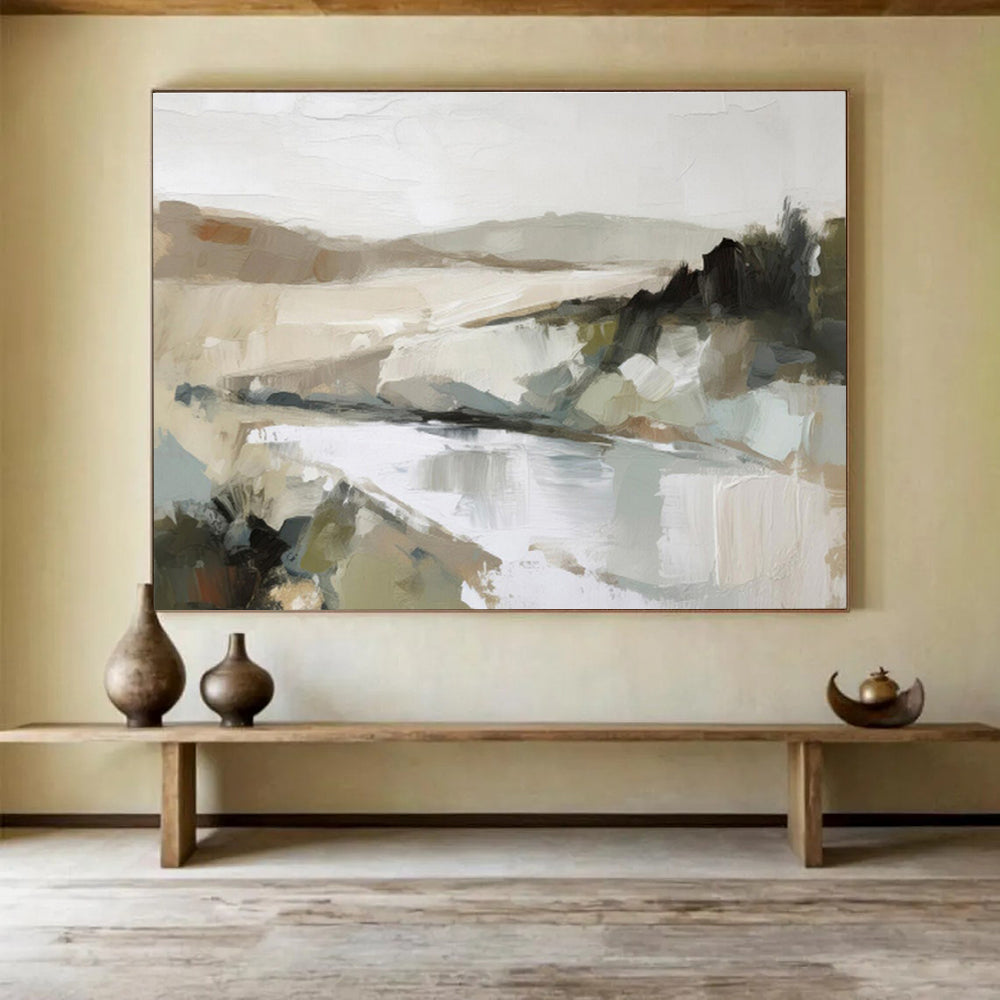 “Mystic Reflections” Immense Abstract Wall Decor for Entryway & Bedroom DKH238